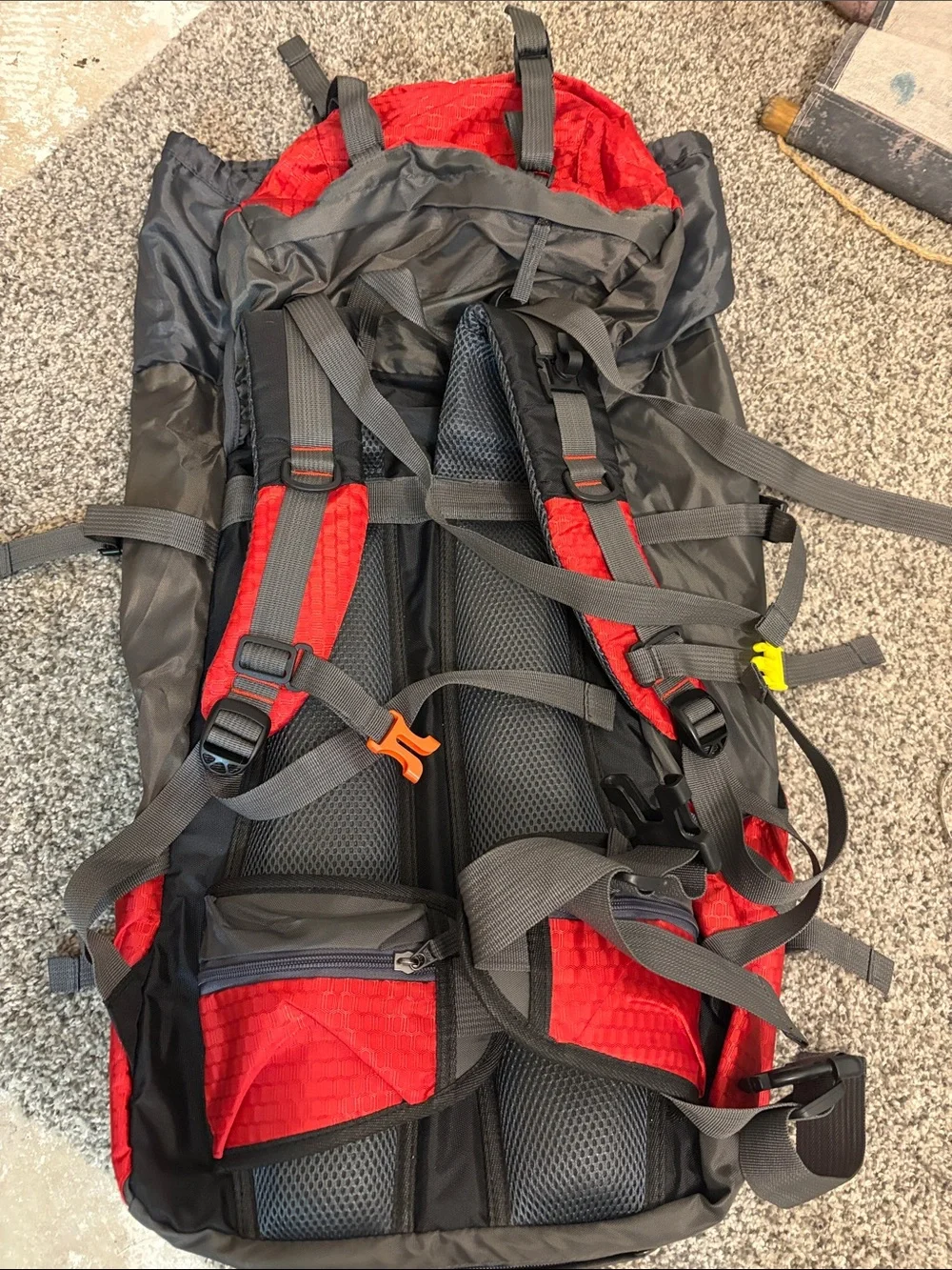 Trekking 60 Red & Gray Men's Hiking Backpack